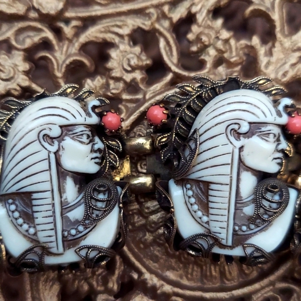 Selro Pharoah Egyptian Bracelet &Brooch Set - Picture 5 of 8